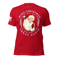 Veteran Family-Owned Patriotic Christmas T-Shirt. red