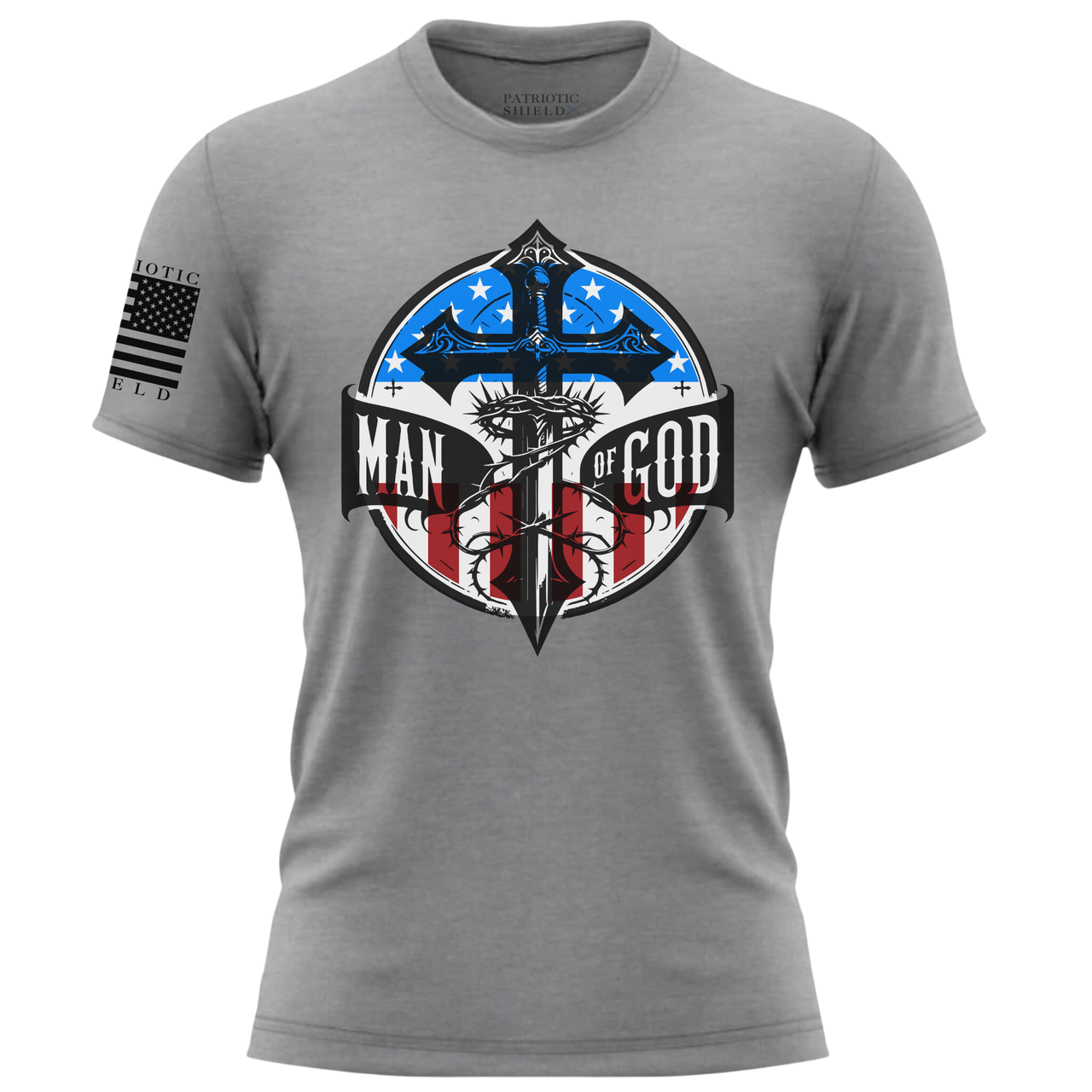 High-Quality Christian Tee – Wear Your Faith with Strength. athletic heather