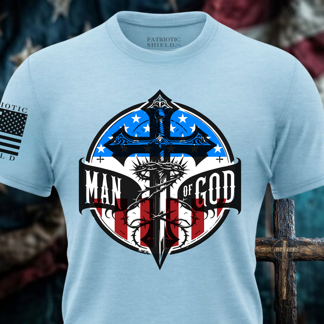 Man of God T-Shirt – Christian Faith patriotic Apparel