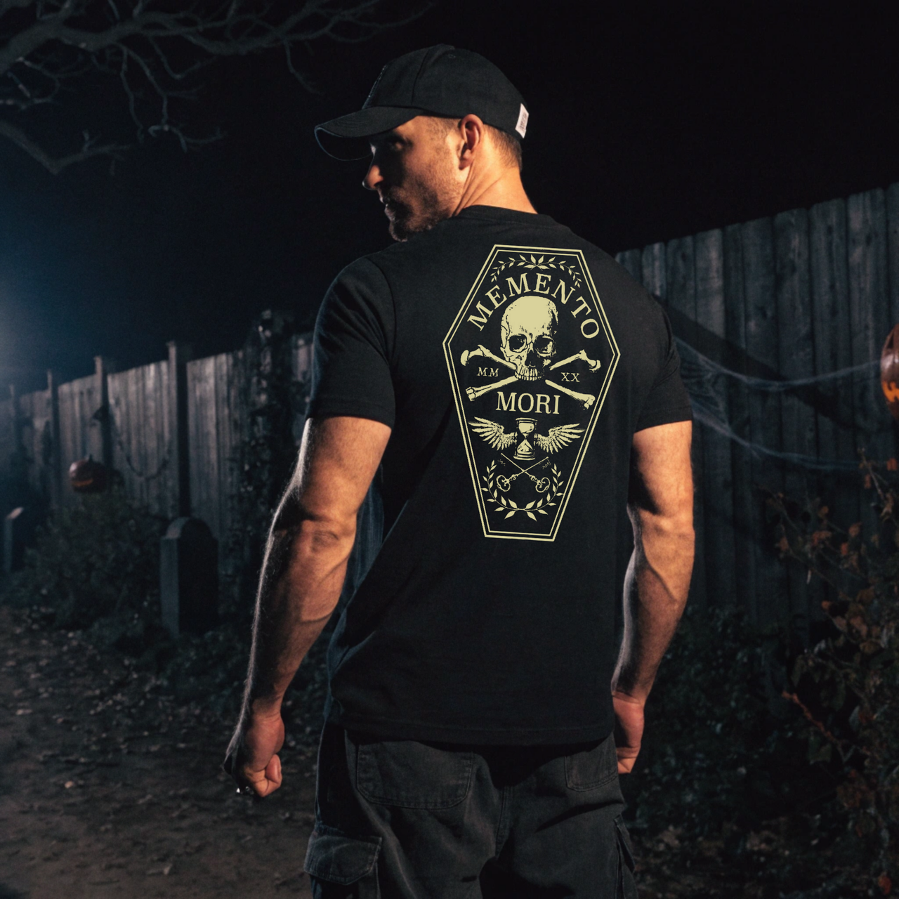 Memento Mori graphic t-shirt inspired for horror fans