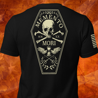 Memento Mori t-shirt with dark Halloween design