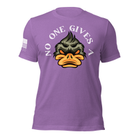 Thumbnail for hilarious No One Gives a Duck design on soft comfortable tee. heather team purple