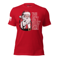Funny Santa Christmas Gift Tee – Edgy Holiday Apparel. red