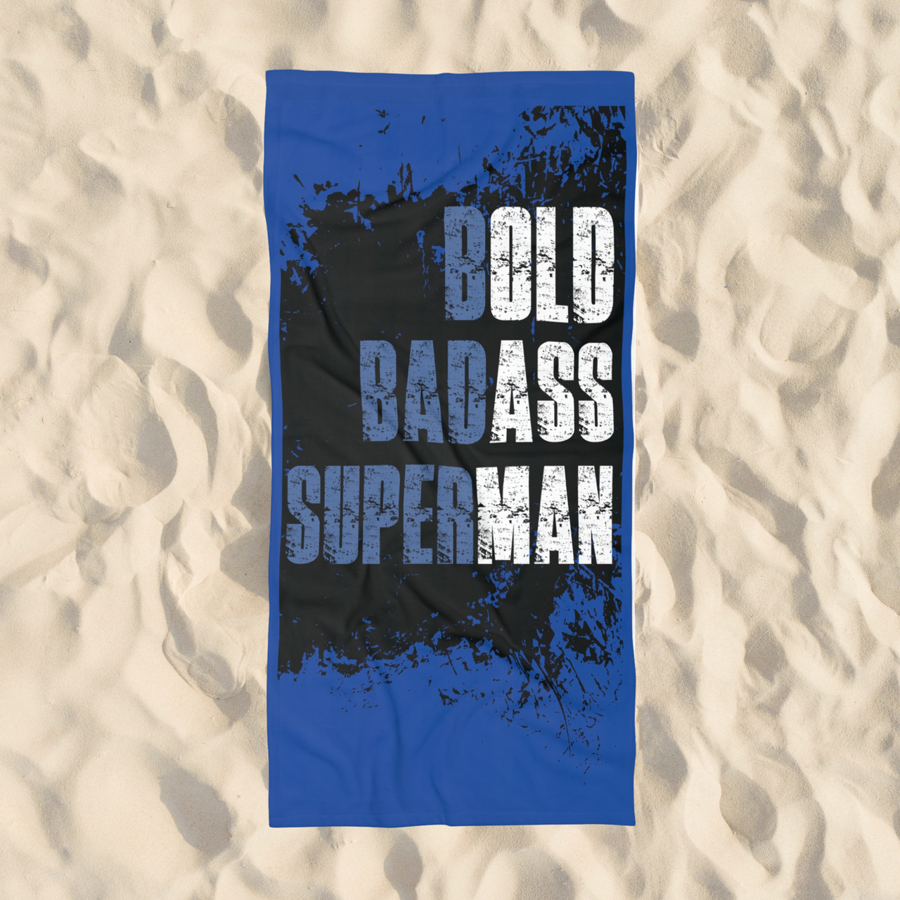 oversized 30x60 funny patriotic beach towel for dads and veterans