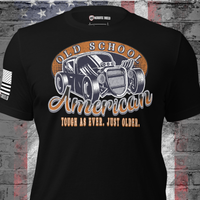 vintage American tough mindset tee for patriotic men