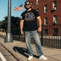 Old school American t shirt tough as ever just older