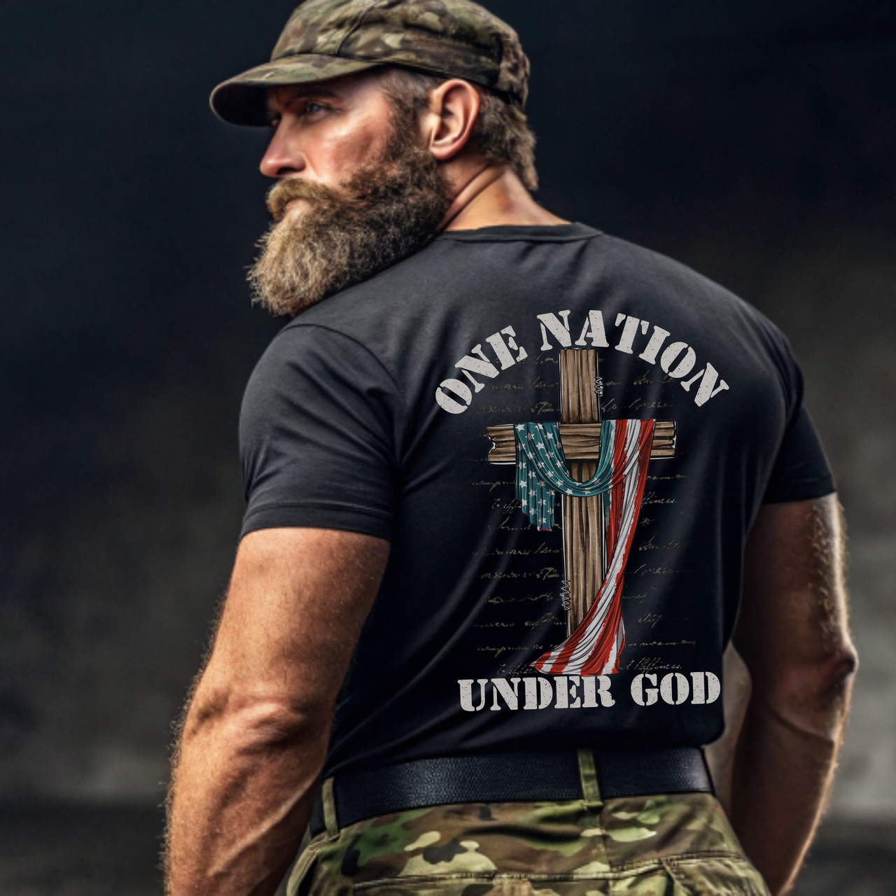 Bold Patriotic T-Shirt - Stand for God, Country, and Freedom