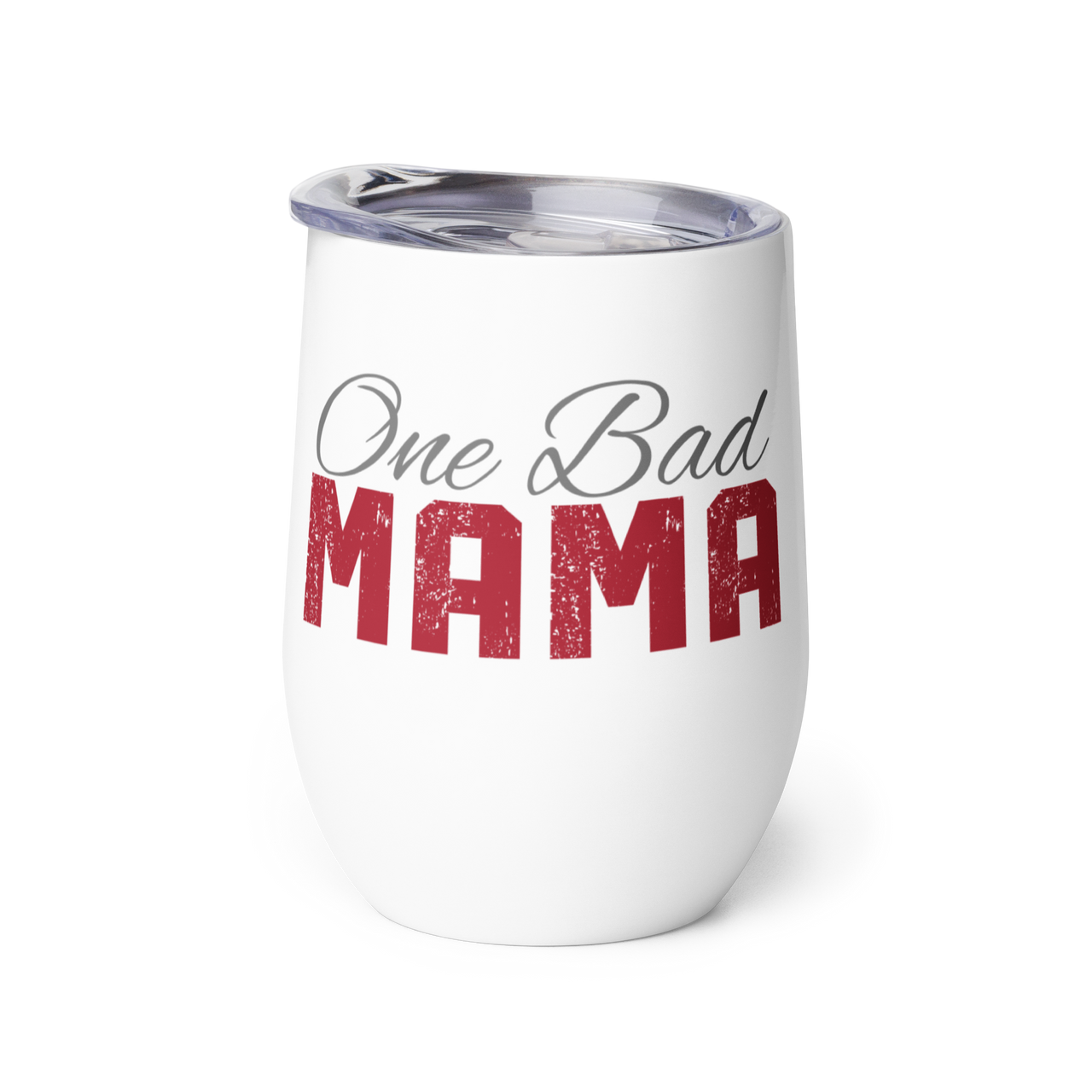 12oz insulated stainless steel tumbler with bold, sassy text for patriotic and fun loving moms