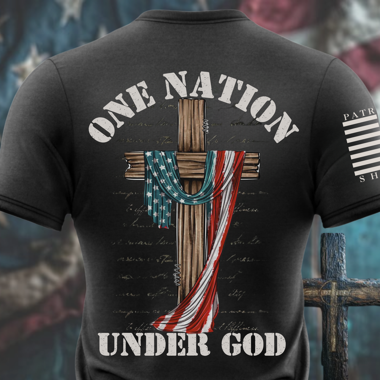 One Nation Under God T-Shirt - Patriotic Faith Apparel