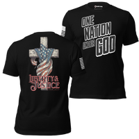 high quality American patriotic apparel One Nation Under God slogan shirt