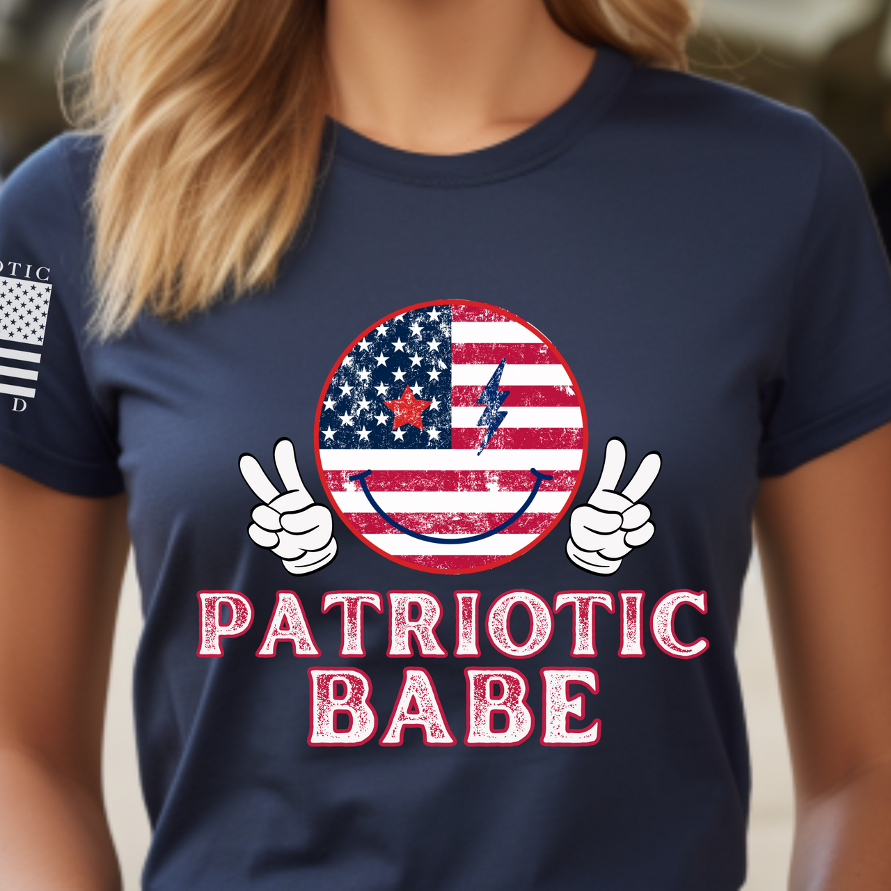 Stylish and soft Patriotic Babe T-shirt for patriot women