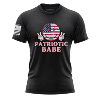 Thumbnail for Defiant and empowering Patriotic Babe women’s apparel. Black