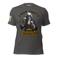 Relaxed fit patriotic t-shirt for drinking and celebrating. asphalt