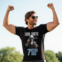 Veteran-family owned USA party shirt with bold patriotic design