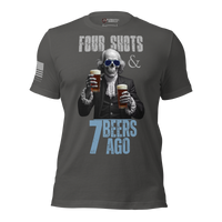Relaxed fit patriotic t-shirt for drinking and celebrating. asphalt