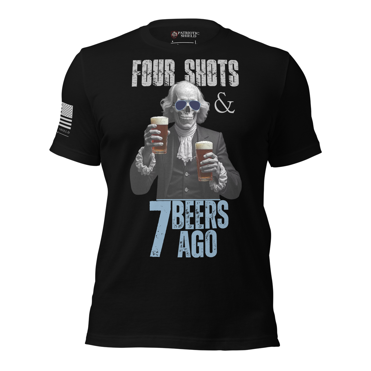 Funny Patriotic Shirt for all Men & Women. black 