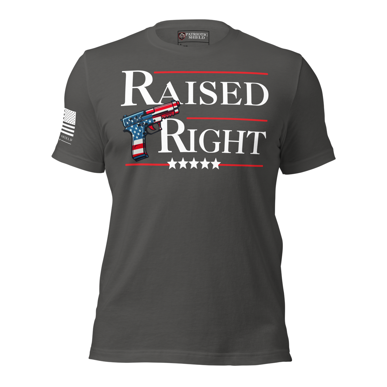 Pro second amendment Patriot Values t-shirt. asphalt