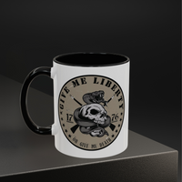 Front view of 'Give Me Liberty or Give Me Death' patriotic coffee mug