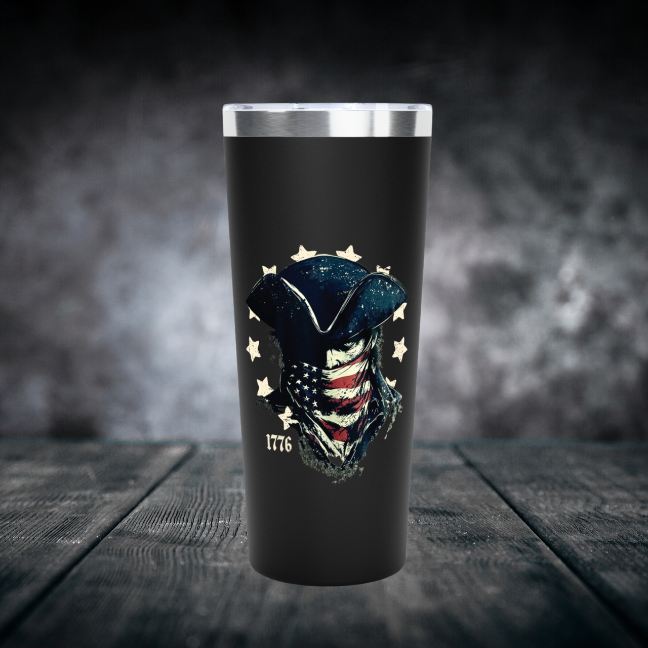Patriotic Rebellion 22oz Tumbler with American rebel design