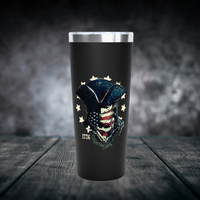 Patriotic Rebellion 22oz Tumbler with American rebel design