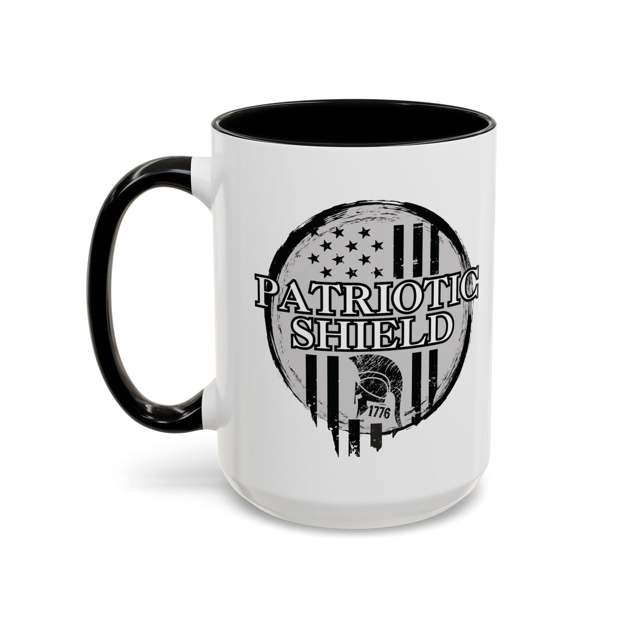 Patriotic Shield Mug showcasing 15oz size