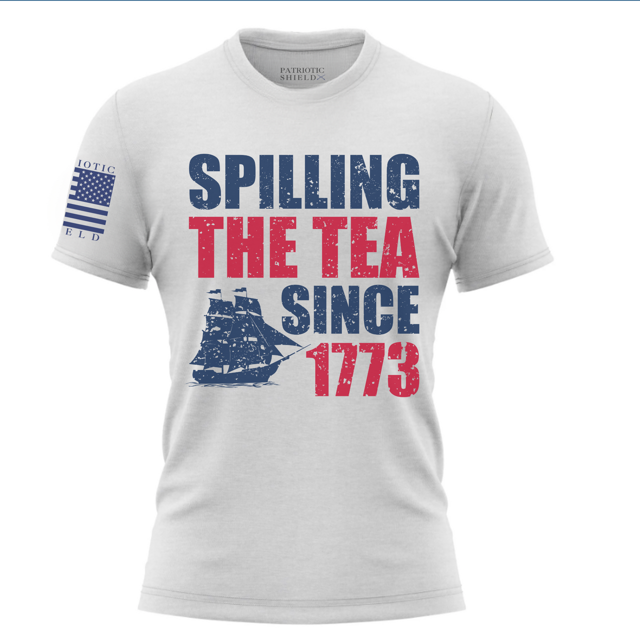 Veteran-family-owned Patriotic Tea Party women’s apparel. White