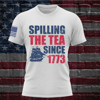 Thumbnail for Stylish Patriotic Tea Party T-shirt for American women