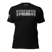 Bold pro-America strength message shirt for patriots