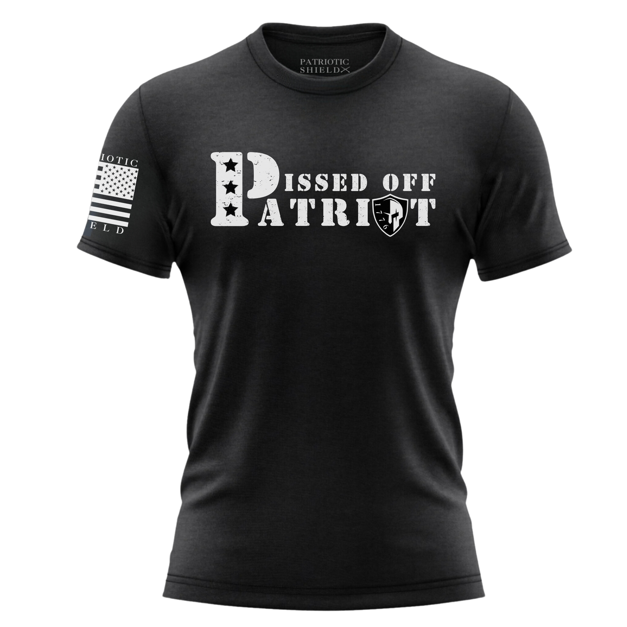 Pissed Off Patriot Women's Shirt – Patriotic Shield Apparel. Black