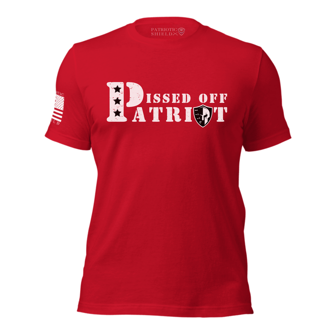 Bold Women's Tee – Pissed Off Patriot Red shirt