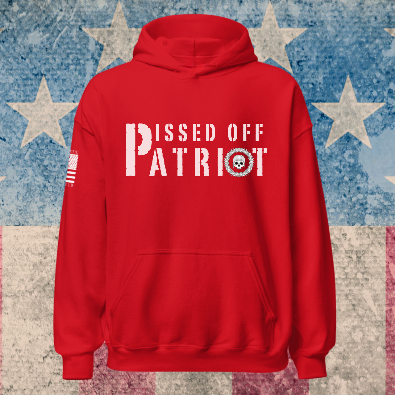 Comfortable and Durable Patriotic hoodie – For True Patriots. red