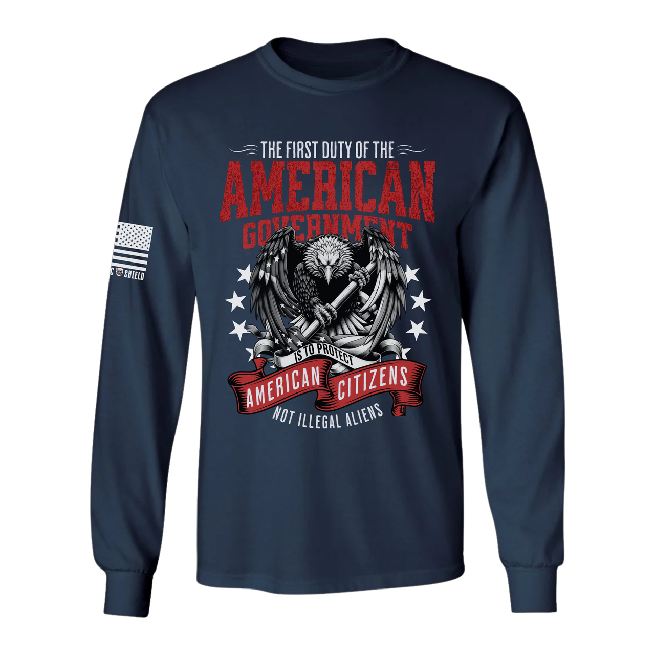 Freedom and sovereignty themed apparel for patriots. navy