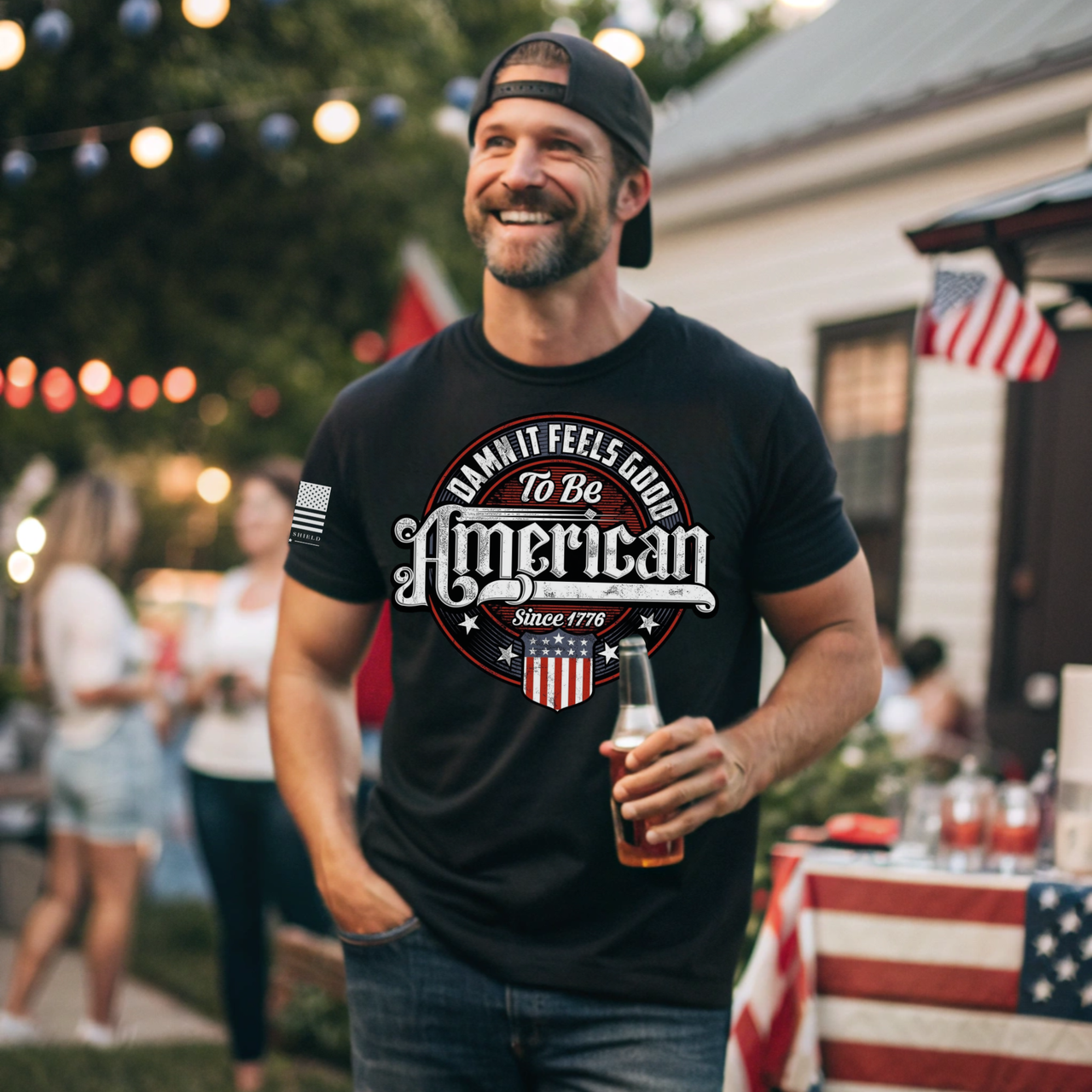Proud to be American shirt bold patriotic apparel