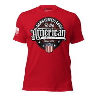 Damn it feels good to be American shirt Independence Day wear. red