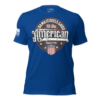 American pride t-shirt damn it feels good to be American. true royal