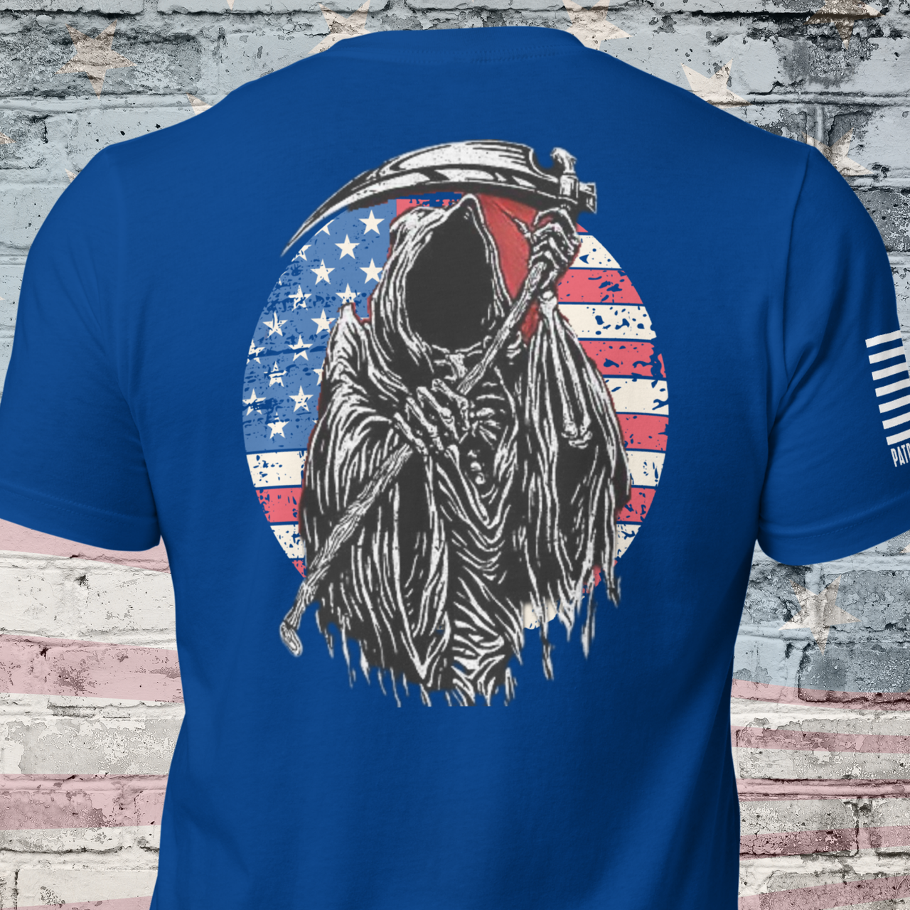 bold USA patriotic apparel Reapers Rebels Born Free Die Proud statement t-shirt
