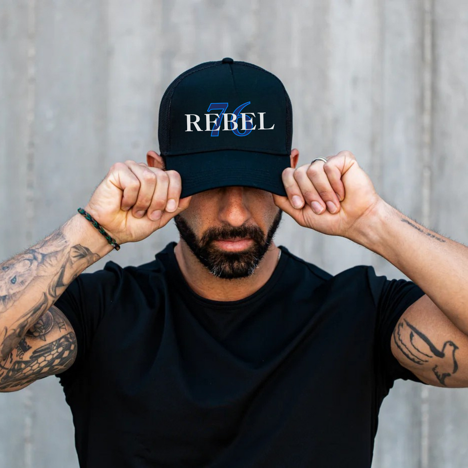 Rebel 76 stretch Cap with Patriotic Embroidery