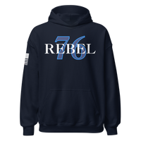 Tough Patriotic Hoodie Inspired by 1776 Warriors. navy
