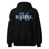American Flag Rebel Hoodie Revolutionary Spirit. black