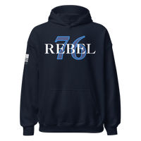 Tough Patriotic Hoodie Inspired by 1776 Warriors. navy