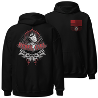Patriotic Rebel Hoodie for Fearless American Women. black