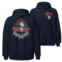 Gritty Rebel Girl Hoodie Women’s Streetwear USA. navy