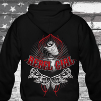 Rebel Girl Hoodie for Women Patriotic Apparel
