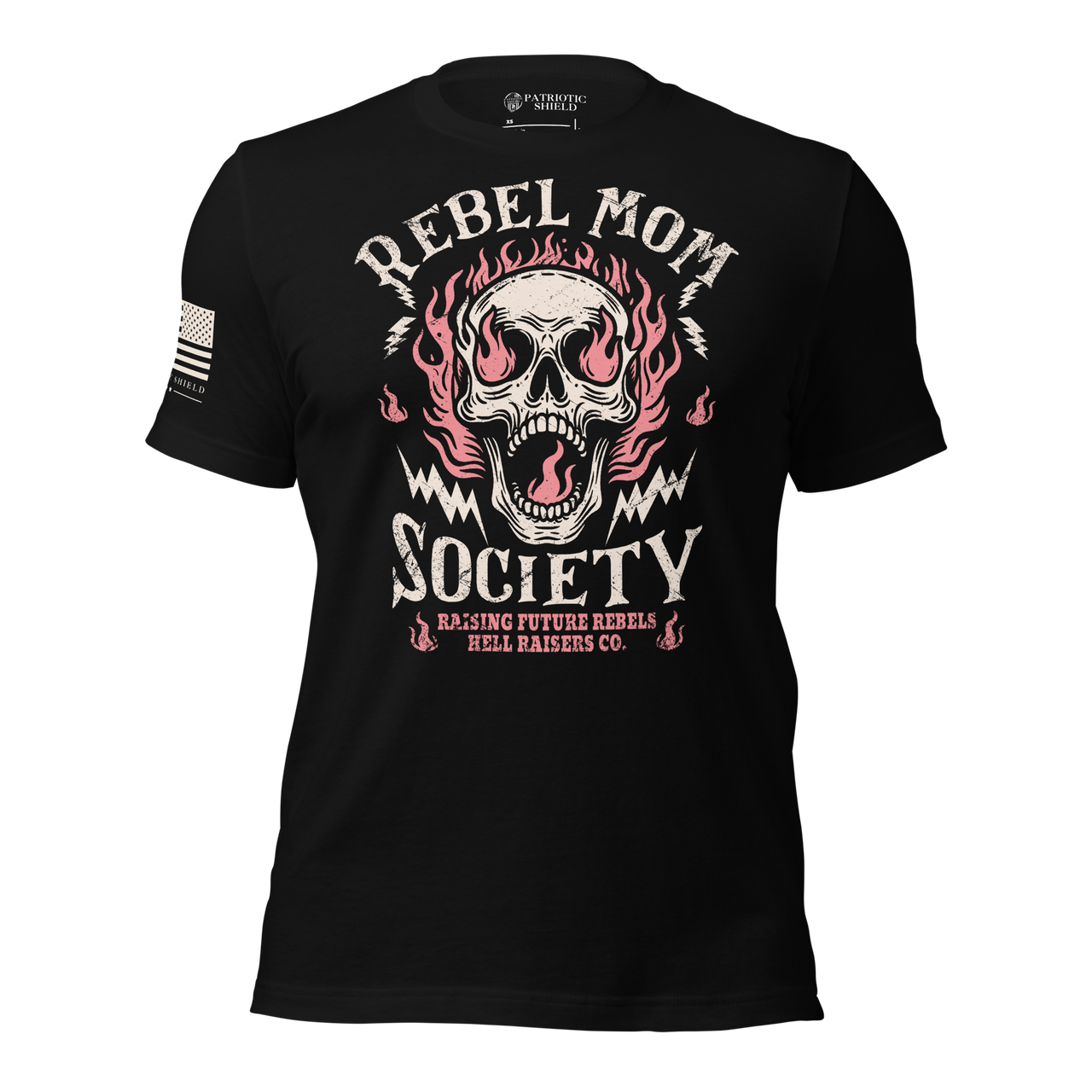 American pride mom shirt. black