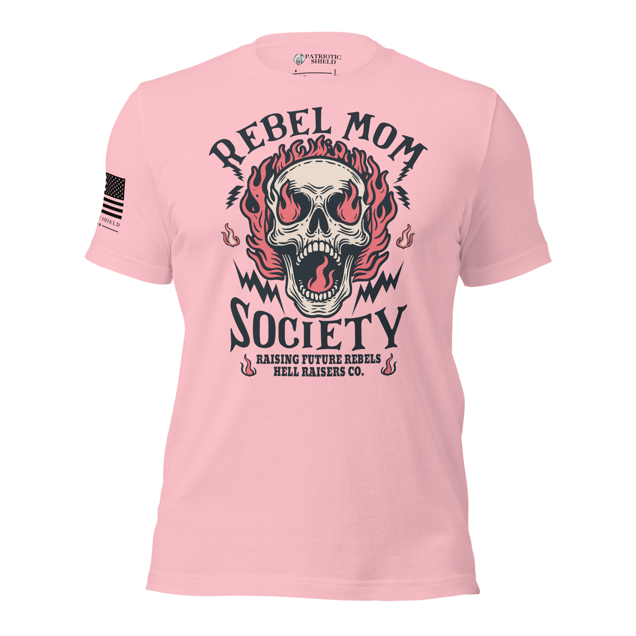 Strong mothers raising rebels shirt. pink
