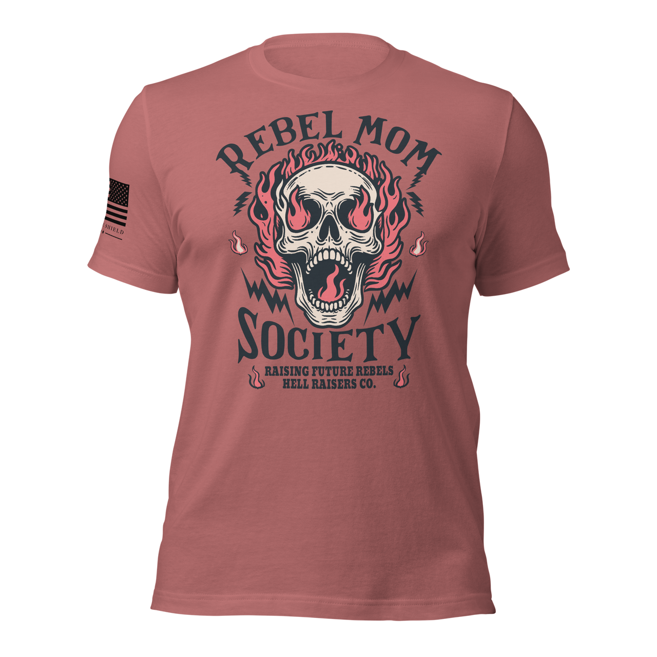 Patriotic women’s t-shirt for moms. mauve
