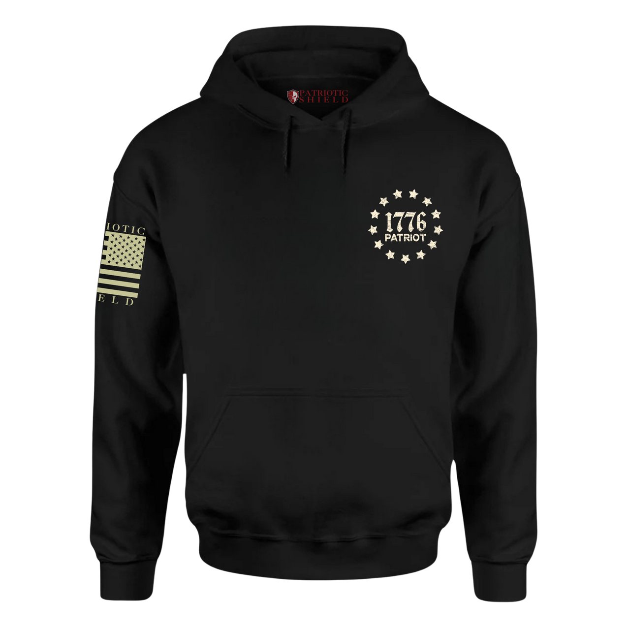  Rebellion to Tyrants Hoodie – bold design for patriotic warriors with patriot and 1776 on the chest.