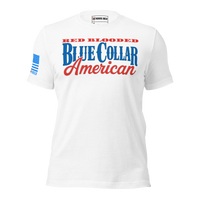 Veteran Family-Owned Patriotic Workwear T-Shirt. white