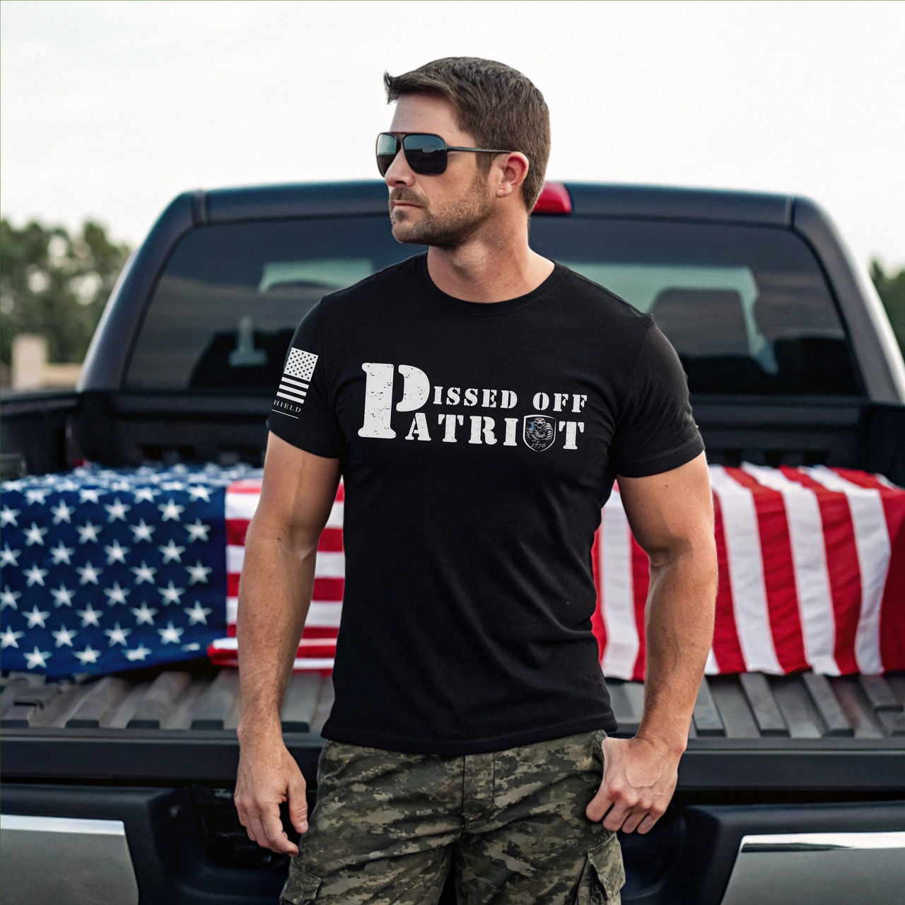 Red White & Pissed Off t-shirt for fed up American patriots men clothing