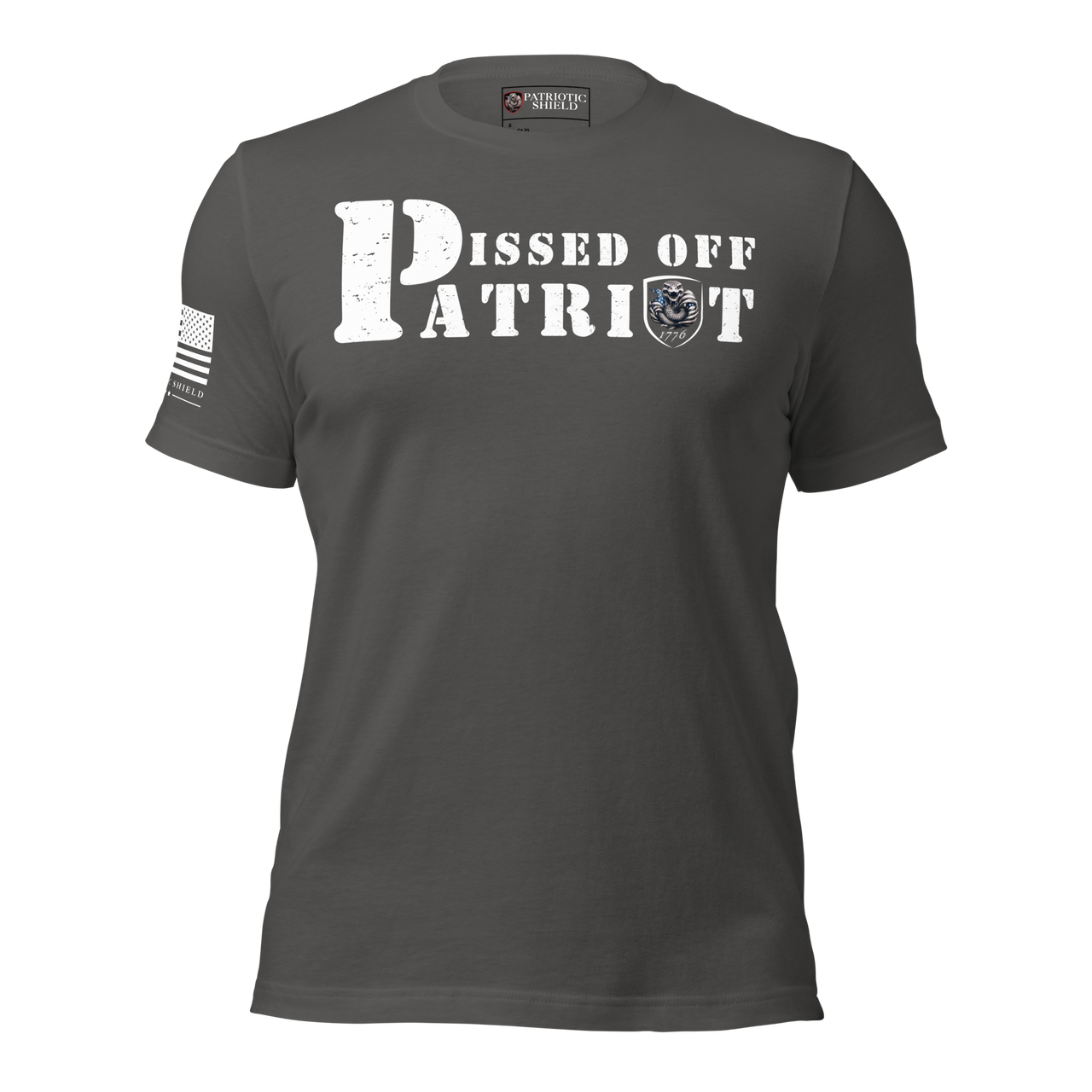 Veteran family-owned patriotic apparel Red White & Pissed Off. asphalt
